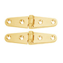 Whitecap Strap Hinge - Polished Brass - 4" x 1" - Pair [S-604BC]-Hinges-JadeMoghul Inc.