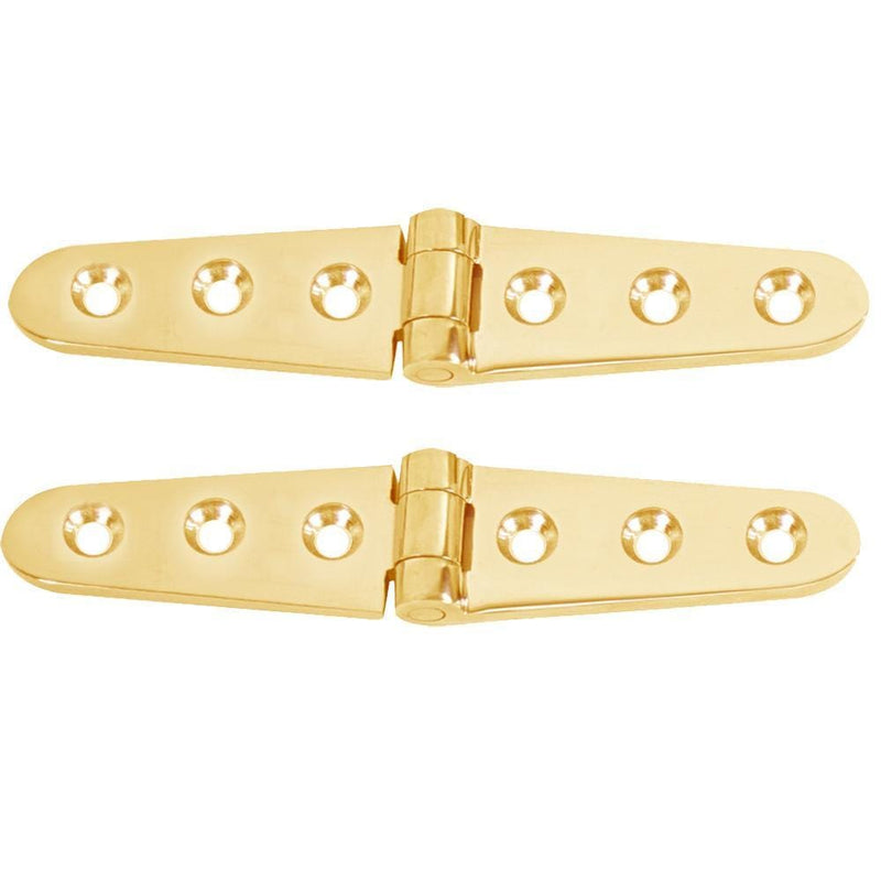 Whitecap Strap Hinge - Polished Brass - 6" x 1-1-8" - Pair [S-605BC]-Hinges-JadeMoghul Inc.