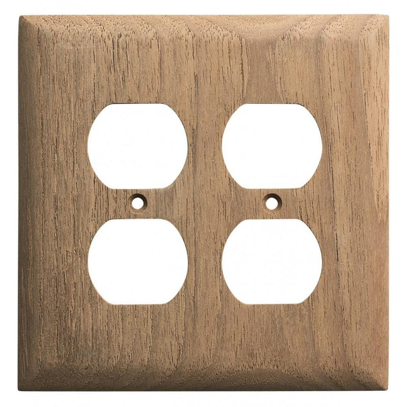 Whitecap Teak 2-Duplex-Receptacle Cover Plate [60177]-Teak-JadeMoghul Inc.