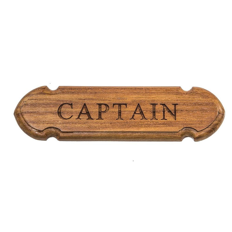 Whitecap Teak "CAPTAIN" Name Plate [62670]-Teak-JadeMoghul Inc.