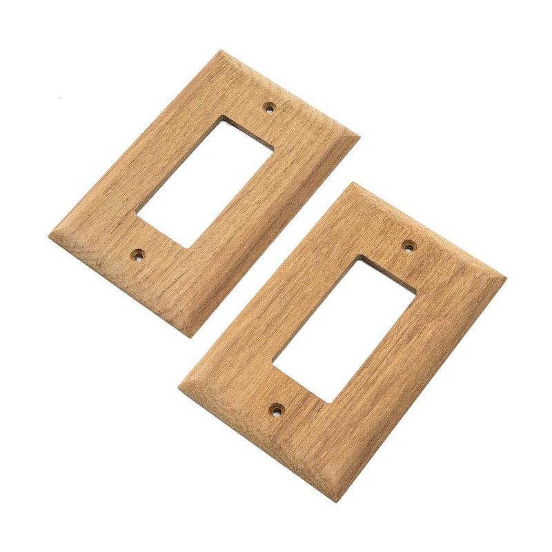 Whitecap Teak Ground Fault Outlet Cover-Receptacle Plate - 2 Pack [60171]-Teak-JadeMoghul Inc.