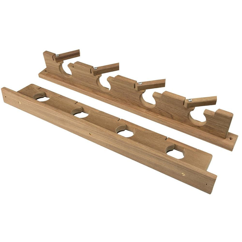 Whitecap Teak Lock-In Four-Rod Storage Rack [60620]-Teak-JadeMoghul Inc.