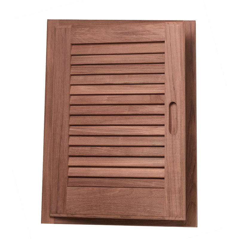 Whitecap Teak Louvered Door & Frame - Left Hand - 15" x 20" [60725]-Teak-JadeMoghul Inc.