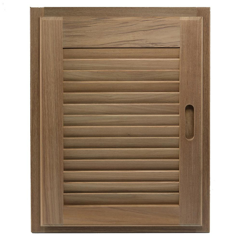 Whitecap Teak Louvered Door & Frame - Right Hand - 15" x 20" [60724]-Teak-JadeMoghul Inc.