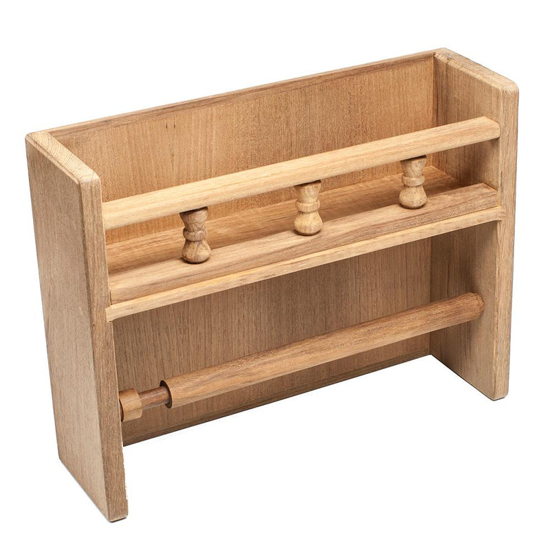 Whitecap Teak Paper Towel Holder w-Spice Rack [62446]-Teak-JadeMoghul Inc.