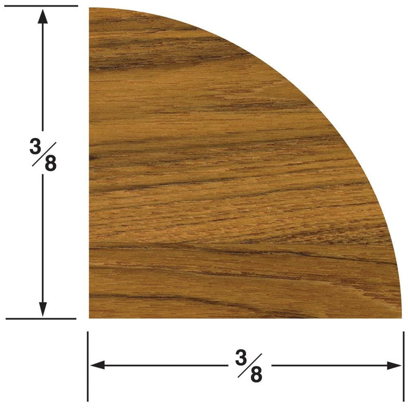 Whitecap Teak Quarter Round Molding Small - 5' [60851]-Teak-JadeMoghul Inc.