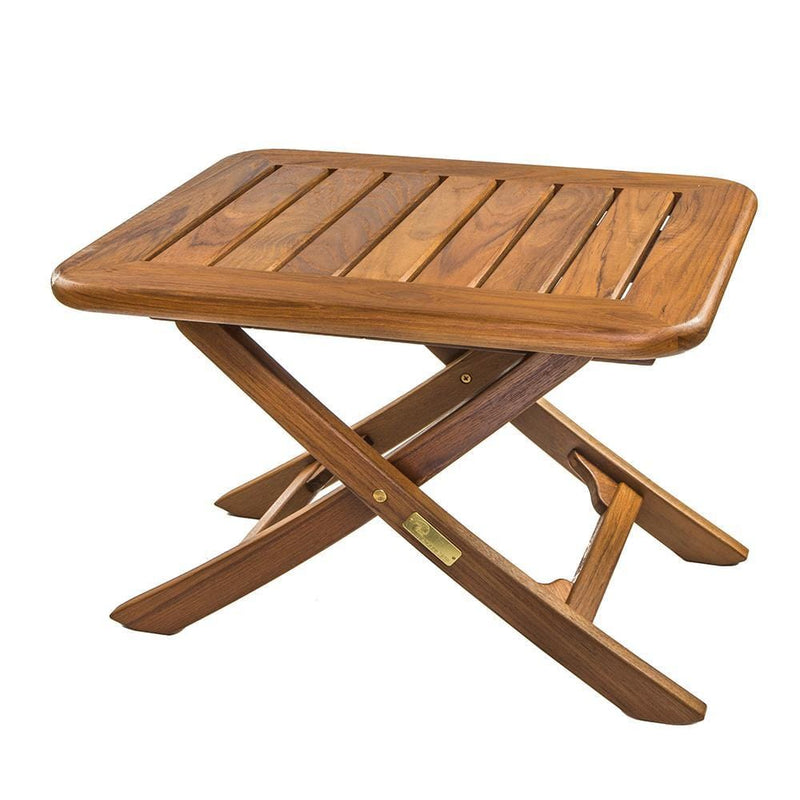 Whitecap Teak Small Adjustable Slat Top Table [60028]-Teak-JadeMoghul Inc.