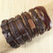 Wholesale 6pcs/lot Handmade ethnic tribal genuine wrap charming male pulsera black braided leather bracelets bangles S136-S40-JadeMoghul Inc.