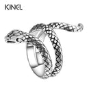 Wholesale Fashion Snake Rings For Women Color Silver Heavy Metals Punk Rock Ring Vintage Animal Jewelry