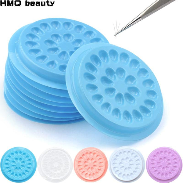 Wholesale Glue Gasket Eyelash glue holder Adhesive Pallet Eyelash Extension glue pads stand on eyelash plastic makeup tools JadeMoghul Inc. 