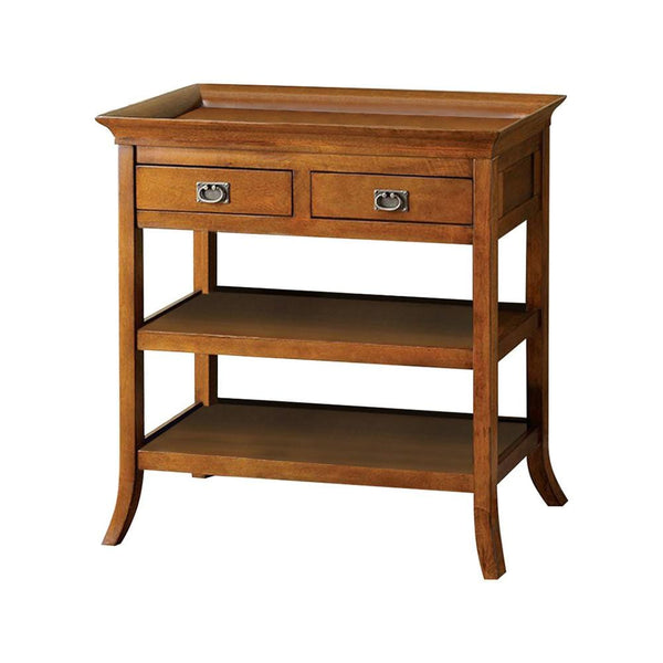 Wickenburg Transitional Side Table, Medium Oak-Side Tables and End Tables-Medium Oak-Wood-JadeMoghul Inc.