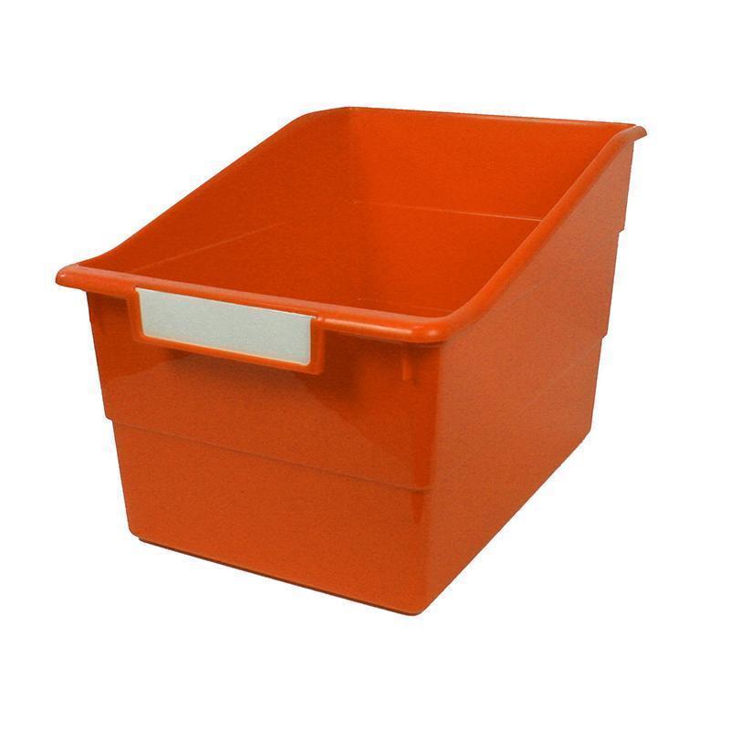 WIDE ORANGE FILE WITH LABEL HOLDER-Arts & Crafts-JadeMoghul Inc.