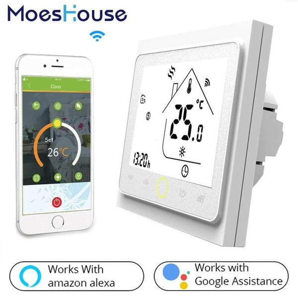 WiFi Smart Thermostat Temperature Controller for Water/Electric floor Heating Water/Gas Boiler Works with Alexa Google Home JadeMoghul Inc. 