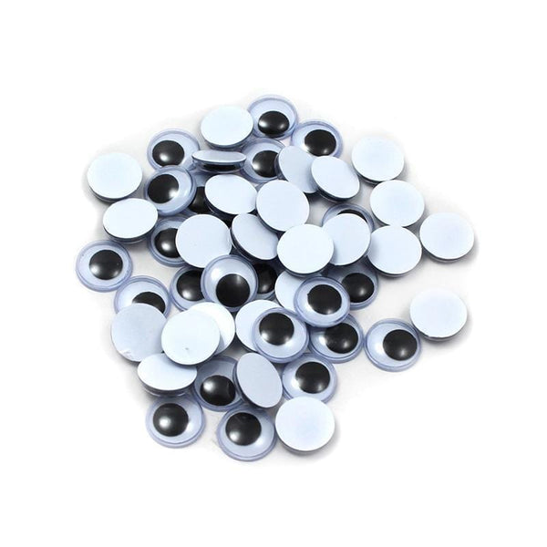 WIGGLE EYES ROUND 12MM BLACK 50CT-Supplies-JadeMoghul Inc.