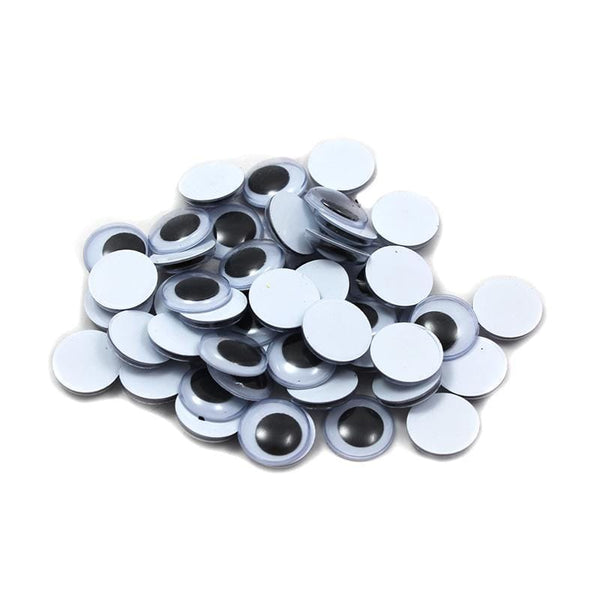 WIGGLE EYES ROUND 15MM BLACK 50CT-Supplies-JadeMoghul Inc.