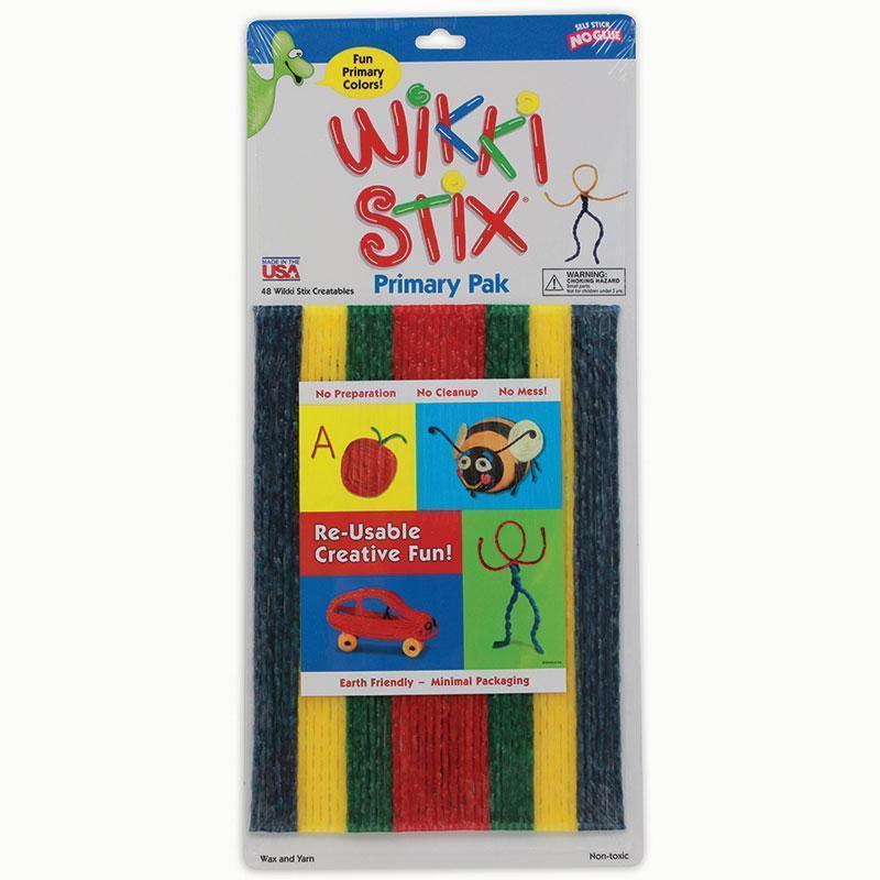 WIKKI STIX PRIMARY COLORS 48CT-Learning Materials-JadeMoghul Inc.
