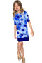 Wild Bloom Grace Blue Floral Pattern Cute Shift Dress - Girls-Wild Bloom-18M/2-Blue-JadeMoghul Inc.