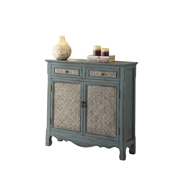 Winchell Vintage Console Table, Antique Blue-Console Tables-Antique Blue-Wood Veneer MDF-JadeMoghul Inc.