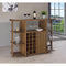 Wine and Bar Cabinets Sturdy Modern Bar Unit with Wine Bottle Storage Benzara