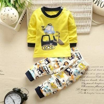 Winter Baby Clothing Sets For Girls Boys Cotton Long Sleeve+Pant Kid Children Baby Girl Boy Clothes Underwear Pajamas-Gold-19-24 months-JadeMoghul Inc.