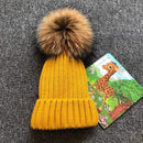 Winter Brand Female Fur Pom Poms hat Winter Hat For Women Girl 's Hat Knitted Beanies Cap Hat Thick Women Skullies Beanies AExp