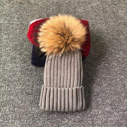 Winter Brand Female Fur Pom Poms hat Winter Hat For Women Girl 's Hat Knitted Beanies Cap Hat Thick Women Skullies Beanies AExp