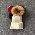 Winter Brand Female Fur Pom Poms hat Winter Hat For Women Girl 's Hat Knitted Beanies Cap Hat Thick Women Skullies Beanies AExp