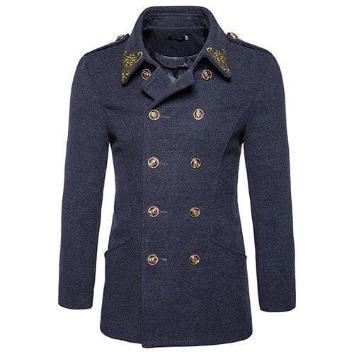 Winter Coat mens tops clothing brand fashion windbreaker coat new 2018 men casual Chinese style Embroidery woolen overcoat S-XXL-dark gray-S-JadeMoghul Inc.