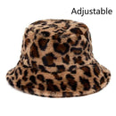 Winter Cow Leopard Print Faux Fur Plush Bucket Hats For Women Outdoor Warm Hat Soft Velvet Fisherman Cap Lady Fashion Panama JadeMoghul Inc. 