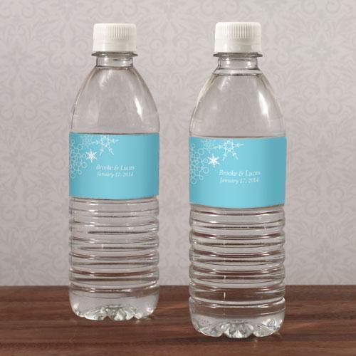Winter Finery Water Bottle Label Berry (Pack of 1)-Wedding Ceremony Stationery-Berry-JadeMoghul Inc.