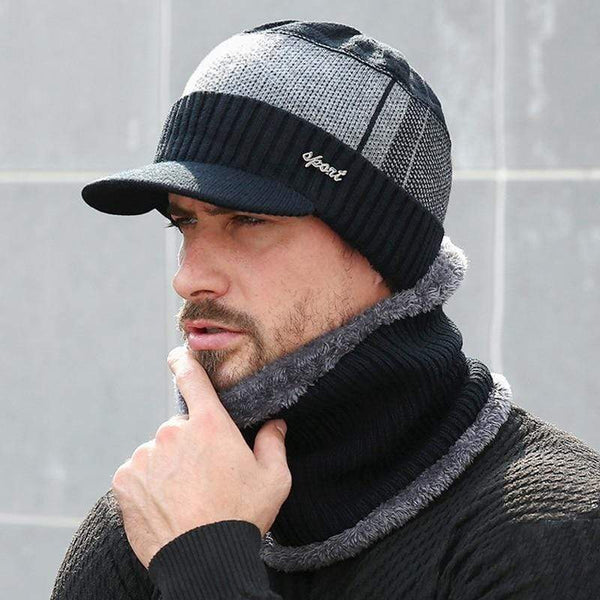 Winter Hats For Men Skullies Beanie Hat Winter Cap Men Women Wool Scarf Caps Set Balaclava Mask Gorras Bonnet Knitted Hat 2020 AExp