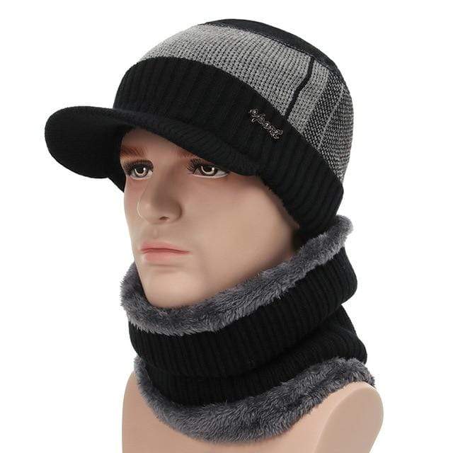 Winter Hats For Men Skullies Beanie Hat Winter Cap Men Women Wool Scarf Caps Set Balaclava Mask Gorras Bonnet Knitted Hat 2020 AExp