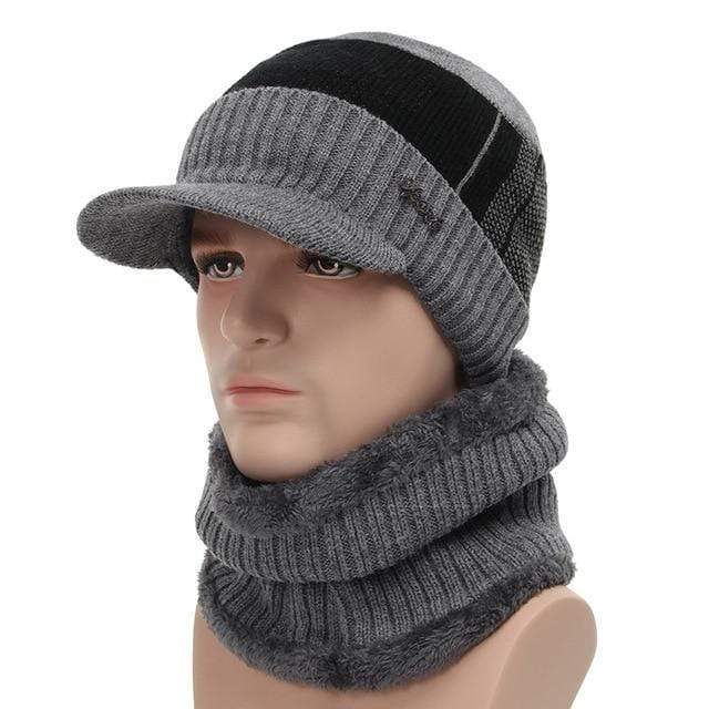 Winter Hats For Men Skullies Beanie Hat Winter Cap Men Women Wool Scarf Caps Set Balaclava Mask Gorras Bonnet Knitted Hat 2020 AExp