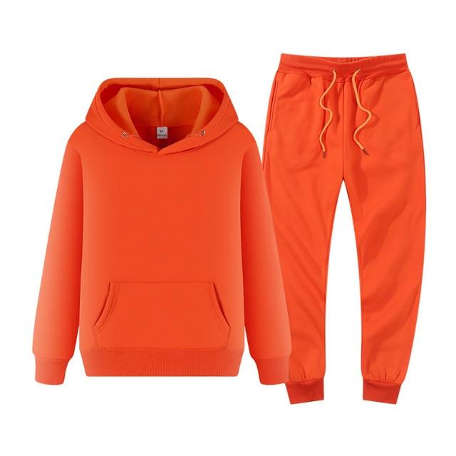 winter hoodies suits men fashion Fleece red hoodie black Brand pants Casual Jogger suit tracksuit sweatshirt woman pullover JadeMoghul Inc. 