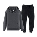 winter hoodies suits men fashion Fleece red hoodie black Brand pants Casual Jogger suit tracksuit sweatshirt woman pullover JadeMoghul Inc. 