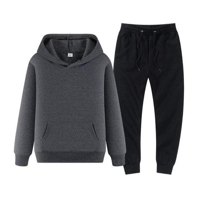 winter hoodies suits men fashion Fleece red hoodie black Brand pants Casual Jogger suit tracksuit sweatshirt woman pullover JadeMoghul Inc. 