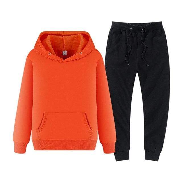 winter hoodies suits men fashion Fleece red hoodie black Brand pants Casual Jogger suit tracksuit sweatshirt woman pullover JadeMoghul Inc. 