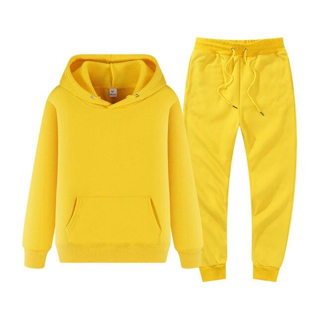 winter hoodies suits men fashion Fleece red hoodie black Brand pants Casual Jogger suit tracksuit sweatshirt woman pullover JadeMoghul Inc. 