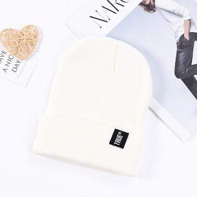 Winter Knitted Skullies Beanies Winter Letter True Hat Soft Hip Hop Hat For Men Women Casual Beanies Bonnet Unisex Solid Cap JadeMoghul Inc. 