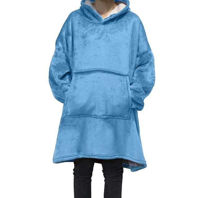 Winter Oversized Hoodies Women Fleece Warm TV Blanket with Sleeves Pocket Flannel Plush Thick Sherpa Giant Hoody Long Sweatshirt AExp