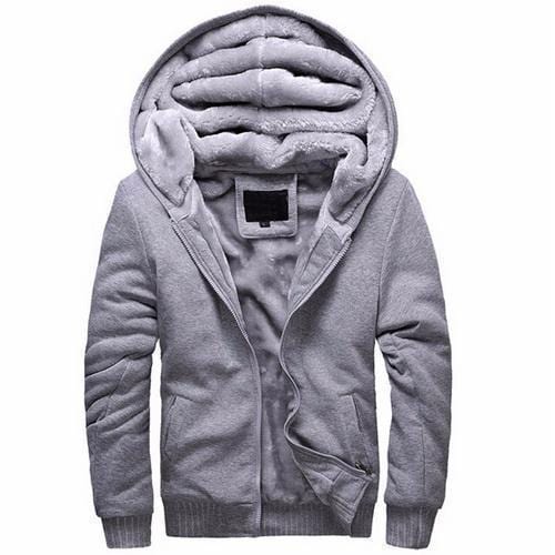 Winter Thick Hoodie For Men / Zipper Hooded Men Tracksuit Sweatshirt-MC1647GR-M-JadeMoghul Inc.