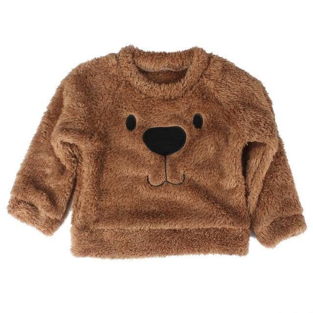 Winter Thick Sweater Coat Cartoon Bear Children Baby Sweaters Clothes Infant Warm Fleece Kid Pullover Blouse Long Sleeve T-shirt-1-4T-JadeMoghul Inc.