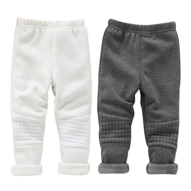 Winter Warm Baby Kid Girls Leggings Pants Basic Elastic Waist Thick Skinny Trousers X16-Grey-5-JadeMoghul Inc.