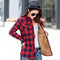 Winter Warm Faux fur Lined Jacket /Plaid Shirt Style Coat-07-L-JadeMoghul Inc.