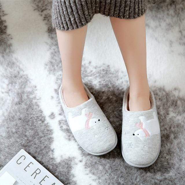 Winter Warm Home Women Fur Slippers Cute Fox Unicorn Bear Animals Indoor Cartoon Ladies Slippers Soft Memory Foam Couples Shoes JadeMoghul Inc. 