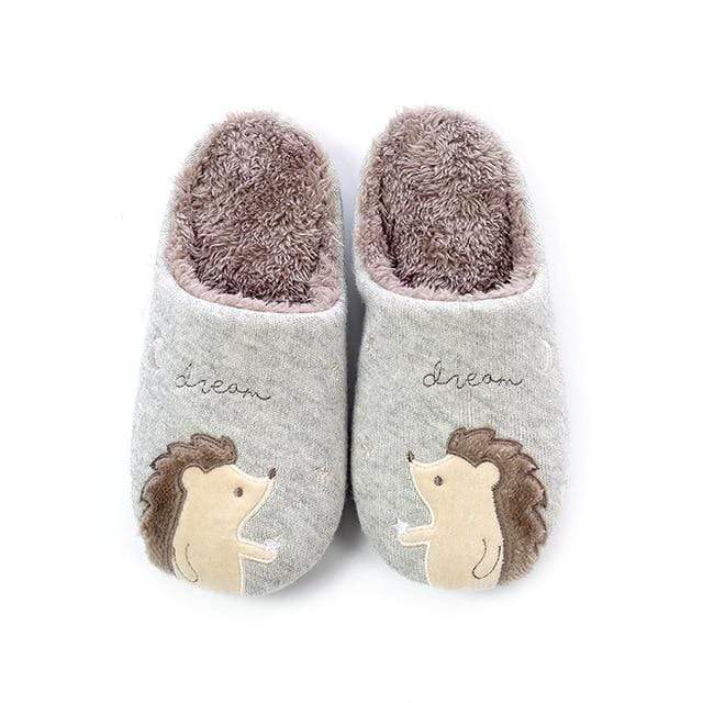 Winter Warm Home Women Fur Slippers Cute Fox Unicorn Bear Animals Indoor Cartoon Ladies Slippers Soft Memory Foam Couples Shoes JadeMoghul Inc. 