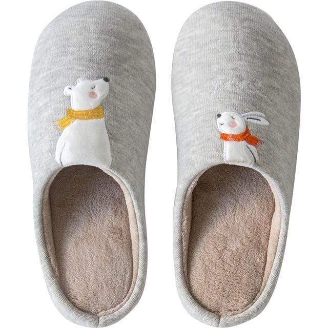 Winter Warm Home Women Fur Slippers Cute Fox Unicorn Bear Animals Indoor Cartoon Ladies Slippers Soft Memory Foam Couples Shoes JadeMoghul Inc. 