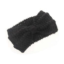 Winter Warmer Ear Knitted Headband Turban For Lady Women Crochet Bow Stretch Hairband Headwrap Hair Accessories-Black-JadeMoghul Inc.