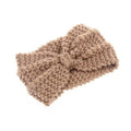 Winter Warmer Ear Knitted Headband Turban For Lady Women Crochet Bow Stretch Hairband Headwrap Hair Accessories-Khaki-JadeMoghul Inc.