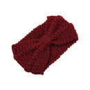 Winter Warmer Ear Knitted Headband Turban For Lady Women Crochet Bow Stretch Hairband Headwrap Hair Accessories-Wine-JadeMoghul Inc.